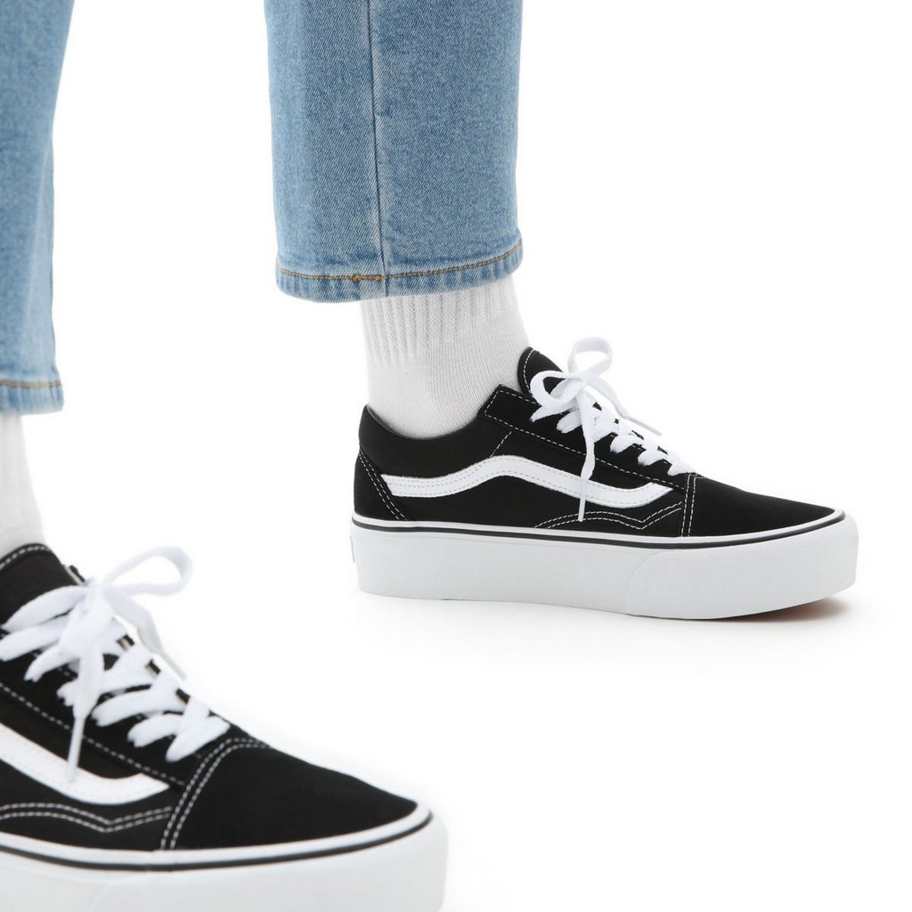 willekeurig raket ontgrendelen Vans Old Skool Platform Shoes (black/white) - rideonline bmx shop