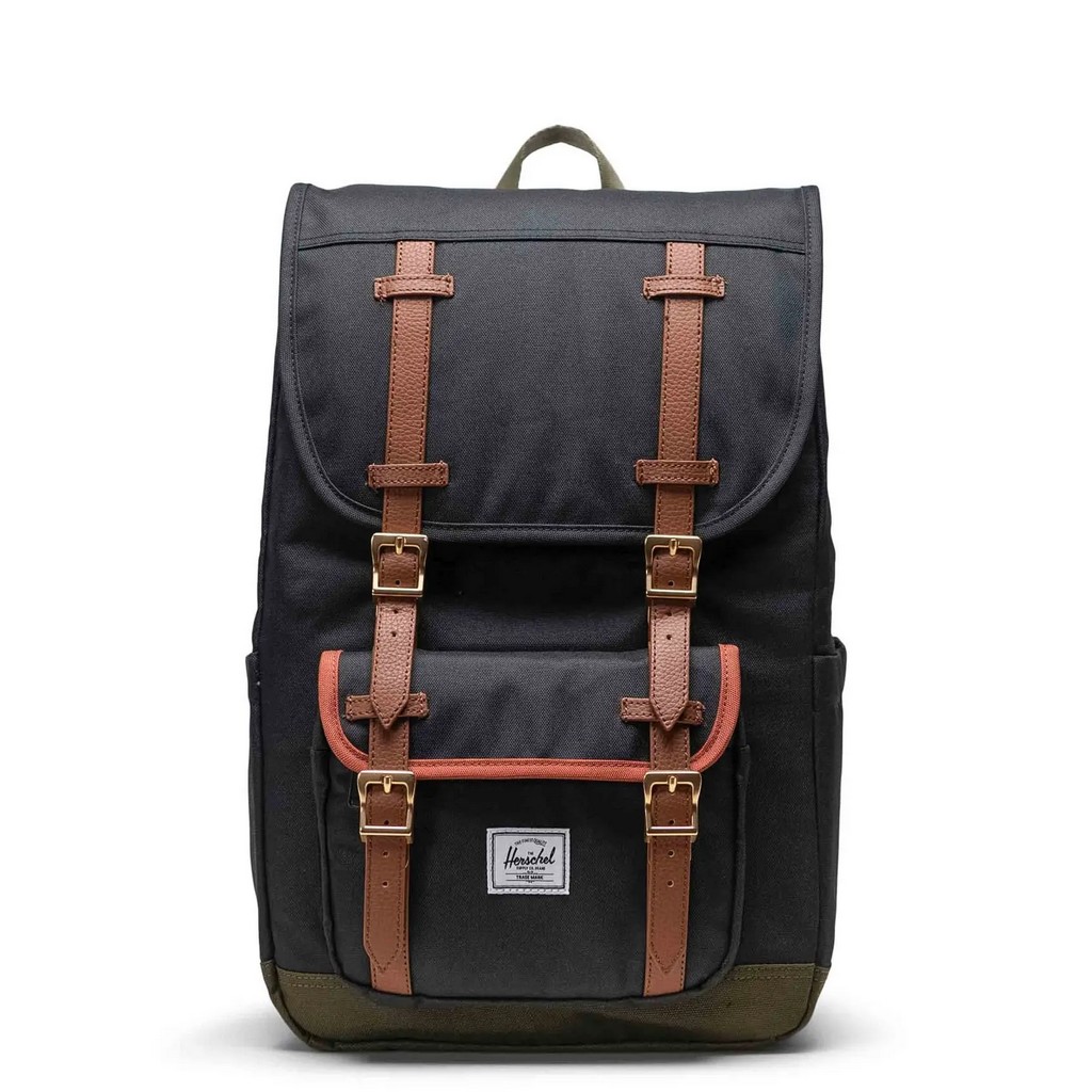 Herschel Little America Mid backpack black ivy chutney